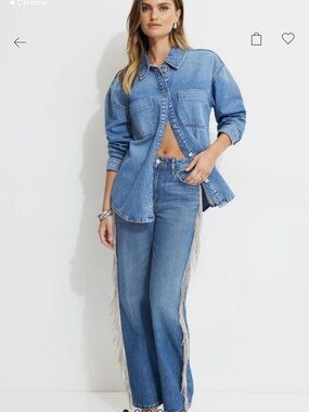 Dynamite Mika Rhinestone Fringe Jeans